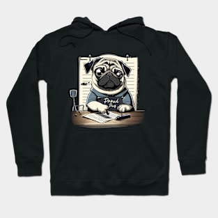 Pug Dog White Hoodie